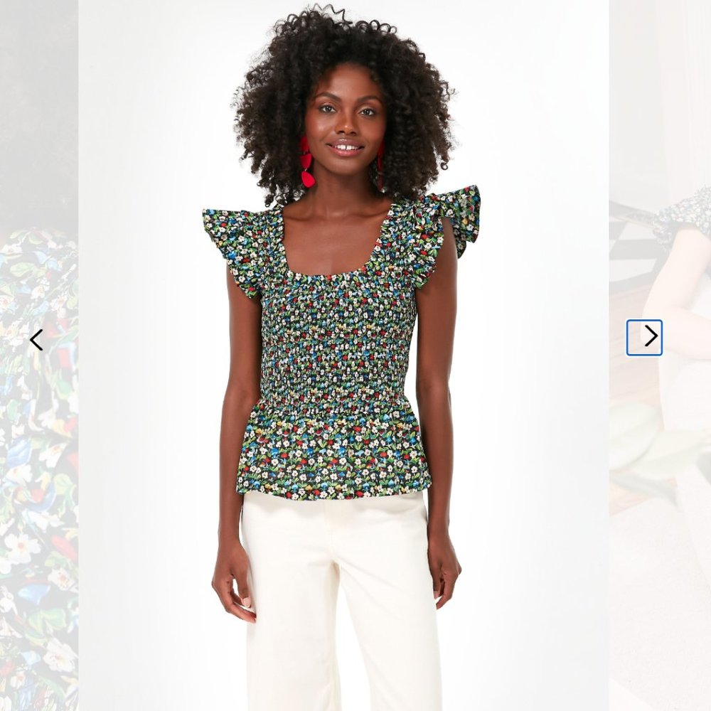 NWT, TUCKERNUCK Shroom Floral Mallie Top, medium